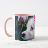Cute Dog en Roos Collectie Mok (Links)
