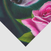 Cute Dog en Roos Collectie Tissuepapier (Detail)