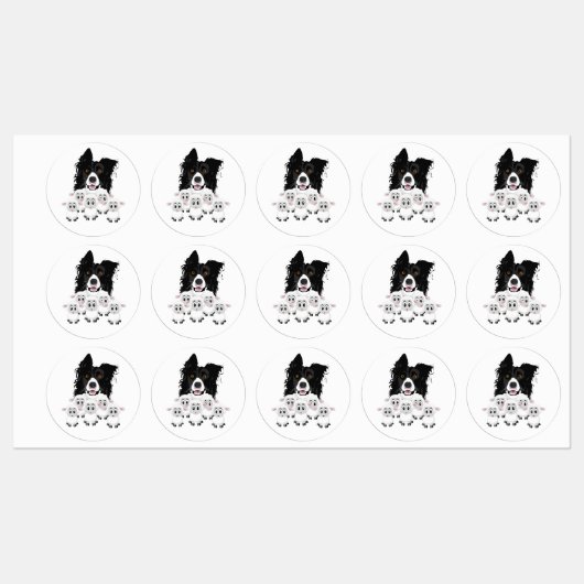 Cute Dog en Sheep Labels (Vel)