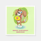 Cute dog en ventilator servet (Voorkant)