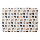 Cute Dog Face Illustration Pattern Badmat (Voorkant)