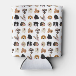 Cute Dog Face Illustration Pattern Blikjeskoeler