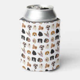 Cute Dog Face Illustration Pattern Blikjeskoeler