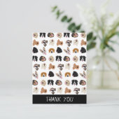 Cute Dog Face Illustration Pattern Briefkaart (Staand voorkant)