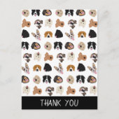 Cute Dog Face Illustration Pattern Briefkaart (Voorkant)