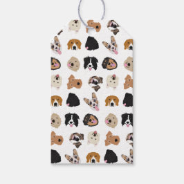 Cute Dog Face Illustration Pattern Cadeaulabel