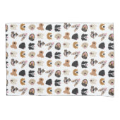 Cute Dog Face Illustration Pattern Kussensloop (Voorkant)
