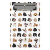 Cute Dog Face Illustration Pattern Mini Klembord (Voorkant)