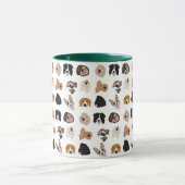 Cute Dog Face Illustration Pattern Mok (Midden)