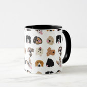 Cute Dog Face Illustration Pattern Mok (Voorkant rechts)