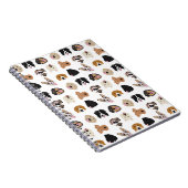 Cute Dog Face Illustration Pattern Notitieboek (Rechterzijde)