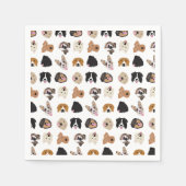 Cute Dog Face Illustration Pattern Servet (Voorkant)