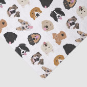 Cute Dog Face Illustration Pattern Tissuepapier (Detail)