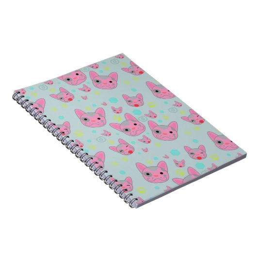 Cute Dog Face Pattern - Notitieboek (Rechterzijde)