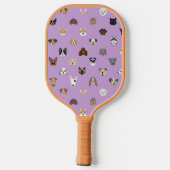 Cute Dog Facs Paars Pickleball Paddle (Achterkant)