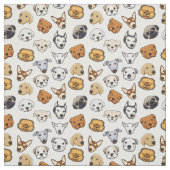 Cute Dog Facs Stof (Swatch)