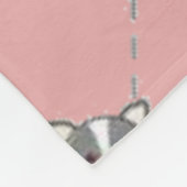 Cute dog fleece deken (Hoek)