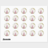 Cute Dog Flowers Sticker (Vel)