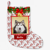 Cute Dog-foto kerststaart Aangepaste naam Kleine Kerstsok (Voorkant)