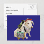 Cute Dog Funny Back to School Briefkaart (Voorkant / Achterkant)