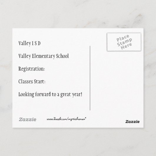 Cute Dog Funny Back to School Briefkaart (Achterkant)