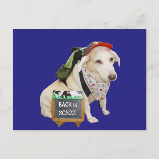 Cute Dog Funny Back to School Briefkaart (Voorkant)