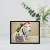 Cute Dog Funny Back to School Briefkaart (Staand voorkant)