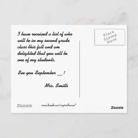 Cute Dog Funny Back to School Briefkaart (Achterkant)