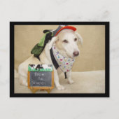 Cute Dog Funny Back to School Briefkaart (Voorkant)