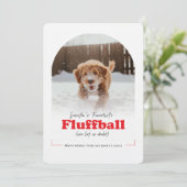 Cute Dog Funny Naughty Pet Arch Photo Christmas Feestdagenkaart (Staand voorkant)
