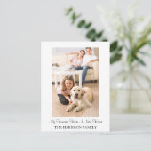 Cute Dog Funny New Address Moving Announance Briefkaart (Staand voorkant)