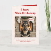 Cute Dog Funny Pet Family Photo Christmas Folded Feestdagen Kaart (Voorkant)