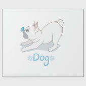 Cute Dog Gift | Funny dog met vlinder Cadeaupapier (Vlak)