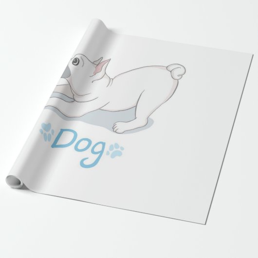 Cute Dog Gift | Funny dog met vlinder Cadeaupapier (Uitgerold)