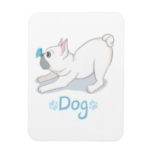 Cute Dog Gift Funny dog met vlinder Magneet