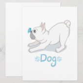 Cute Dog Gift | Funny dog met vlinder Menu (Voorkant / Achterkant)