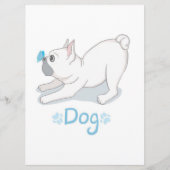 Cute Dog Gift | Funny dog met vlinder Menu (Voorkant)