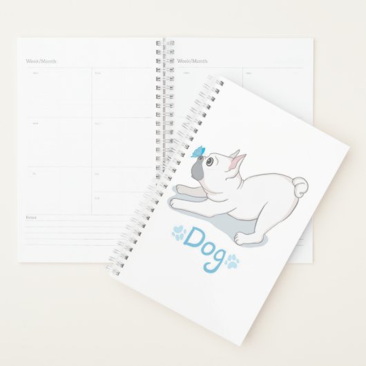 Cute Dog Gift | Funny dog met vlinder Planner (Display)