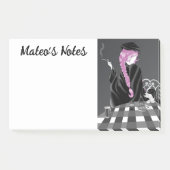 Cute Dog & Girl in Café in Paris Post-It Notes (Voorkant)