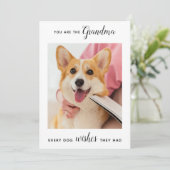 Cute Dog Grandma Personalized Pet Photo Birthday Feestdagenkaart (Staand voorkant)
