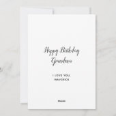 Cute Dog Grandma Personalized Pet Photo Birthday Feestdagenkaart (Achterkant)