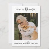 Cute Dog Grandpa personaliseert de vaderdag van de Feestdagenkaart (Voorkant)