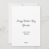 Cute Dog Grandpa personaliseert de vaderdag van de Feestdagenkaart (Achterkant)