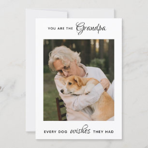 Cute Dog Grandpa personaliseert de vaderdag van de Feestdagenkaart