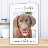 Cute Dog Grandpa Personalized Pet Photo Birthday Feestdagen Kaart