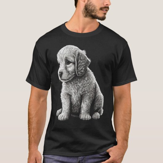 Cute Dog Graphic Puppy Illustration 1 T-shirt (Voorkant)