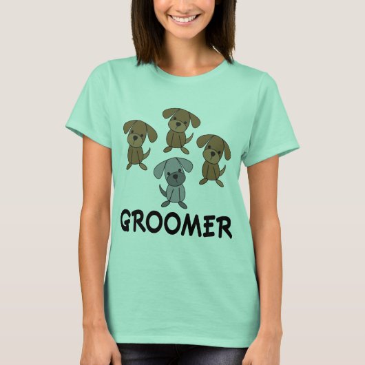 Cute Dog Groomer Occupation Cft T-shirt (Voorkant)