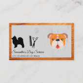 Cute Dog Groomer Stylist Shears Visitekaartje (Voorkant)