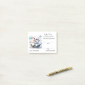 Cute dog grooming Appointment Post-it® notes (Op bureau)