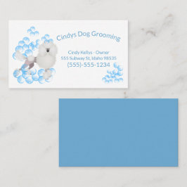 Cute Dog Grooming Bubbles Visitekaartje